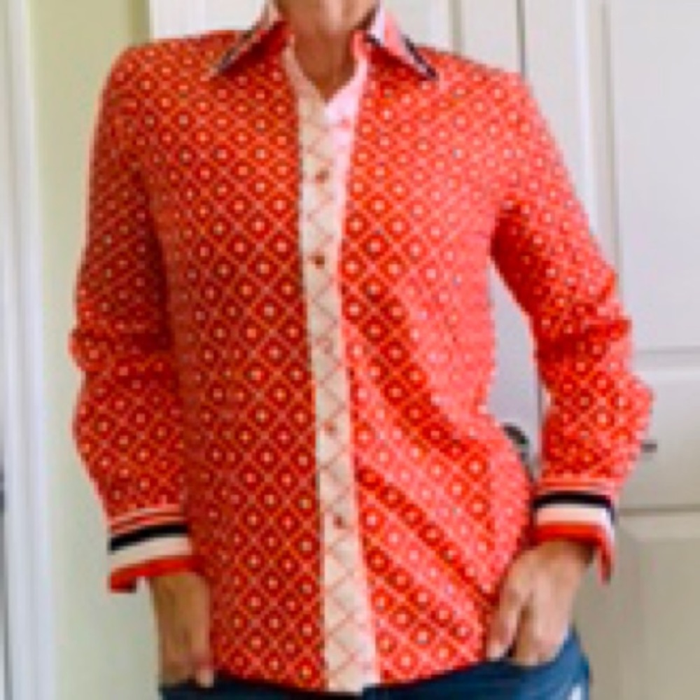 Vintage 60s/70s Long Sleeved Button Up Blouse Sz S